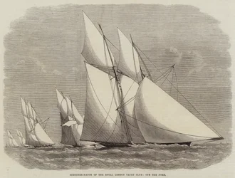 Schoner-Wettkampf des Royal London Yacht Club, vor dem Nore